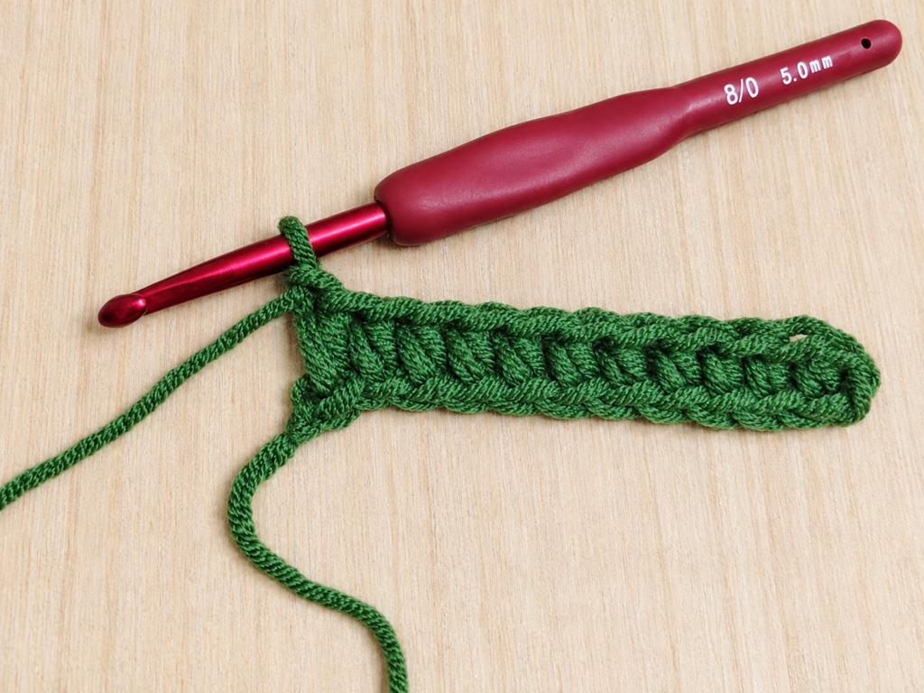 rows of half double crochet (hdc) 