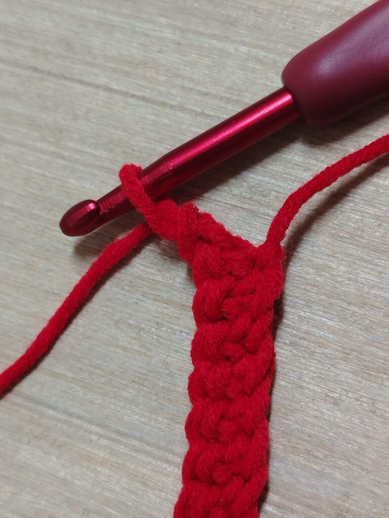 chain 1 to start the next row