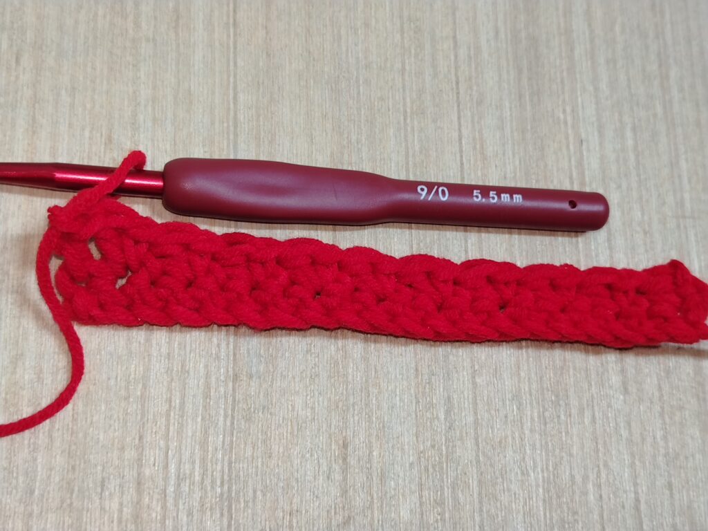 first row of suzette stitch