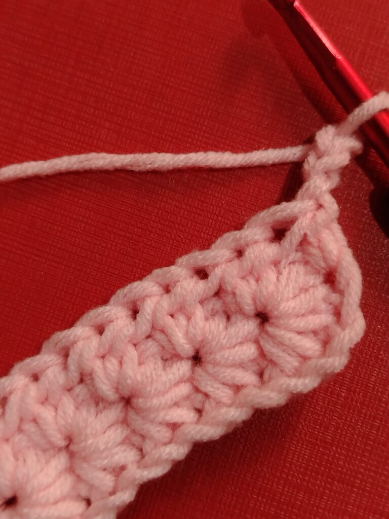 chain 3 of crochet star stitch