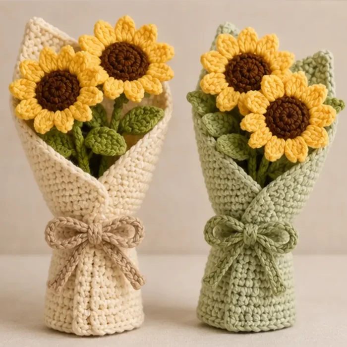 Crochet Sunflower Bouquet