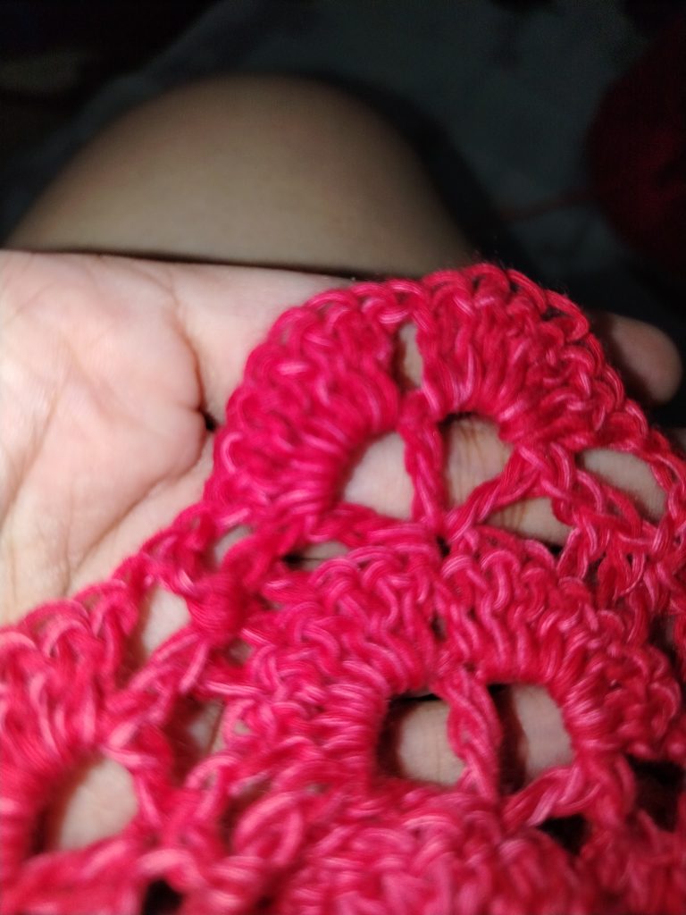 stitching my way forward to frogging real quick 😂