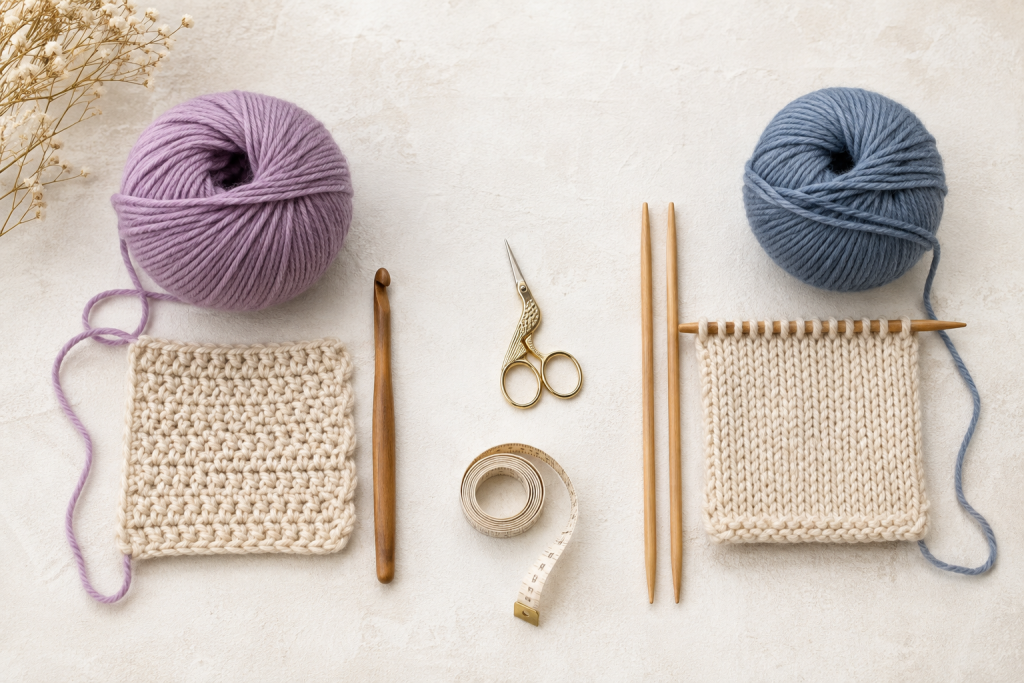 crochet vs knitting tools